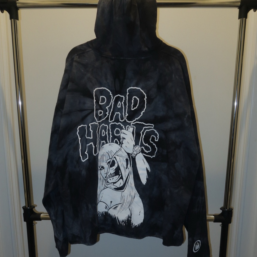 Nav Tie Dye Bad Habits Graphic Hoodie
